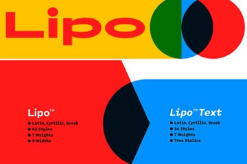 Lipo现代无衬线西文字体家族
