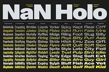 NaN Holo SuperFamily v3.0 庞大超级西文字体家族