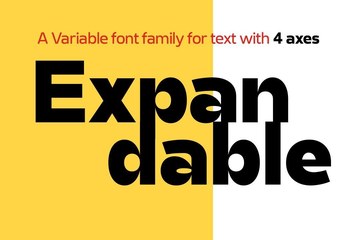 Expandable 实验性四轴无衬线可变字体家族
