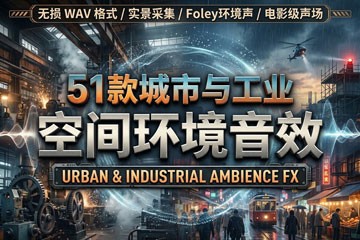 50+城市街头与工业生活空间环境声无损WAV音效素材大合集