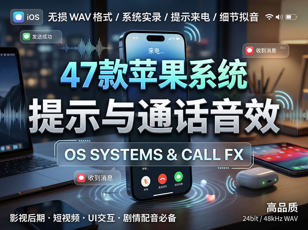 40+苹果iOS系统提示与网络通话无损音效WAV