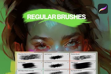 40+Procreate厚涂肌理油画笔刷