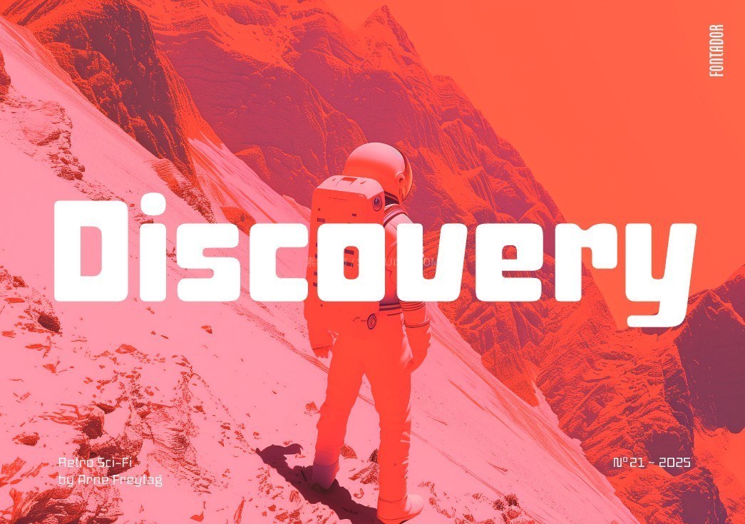 Discovery 经典复古科幻字体