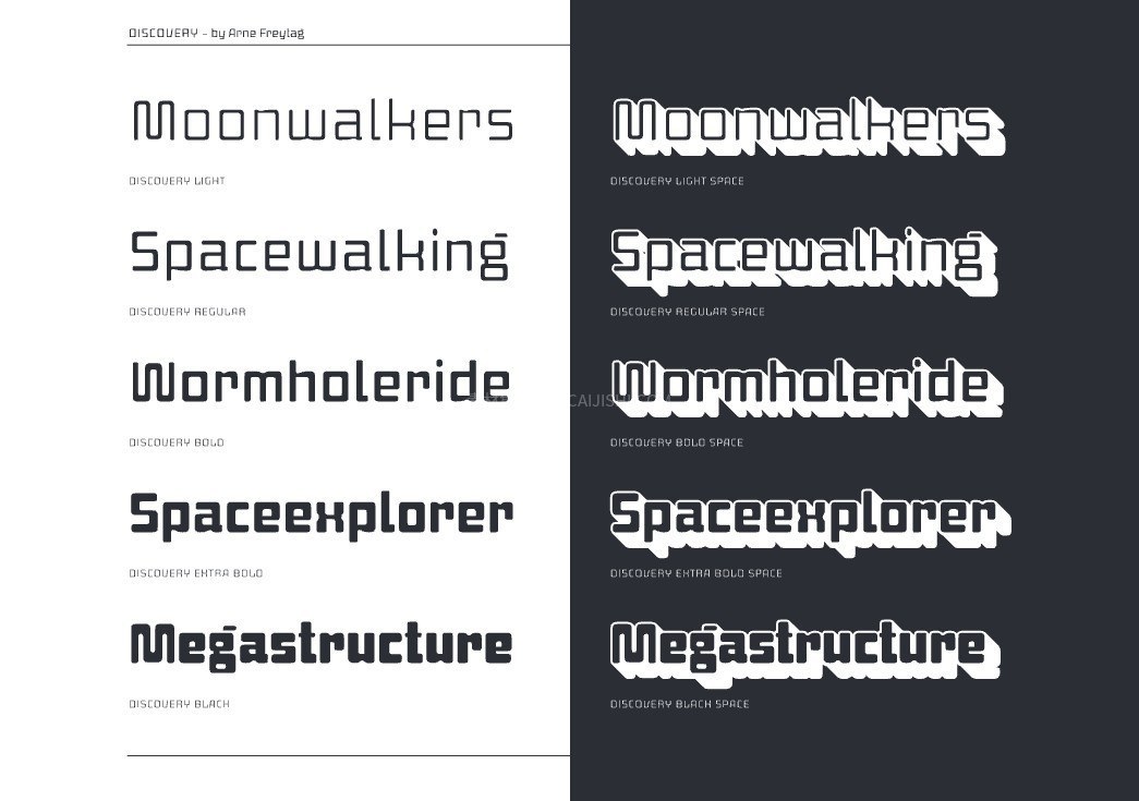 Discovery 经典复古科幻字体