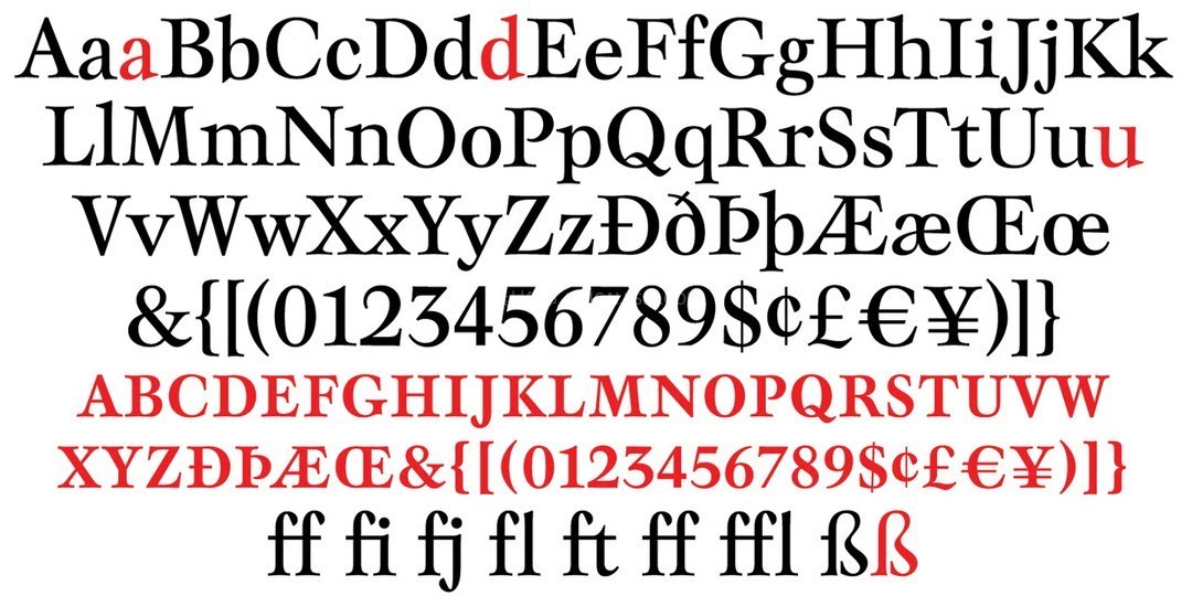 Mauritius 德国大师经典过渡衬线字体家族
