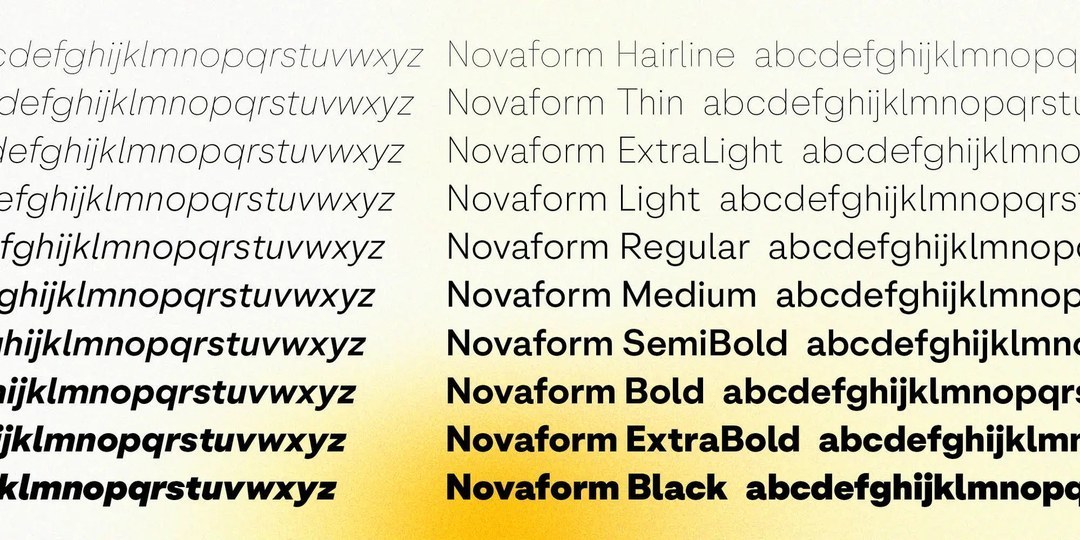 Novaform 几何无衬线可变字体家族
