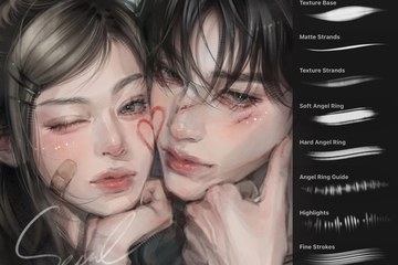 Procreate超真实发丝纹理笔刷