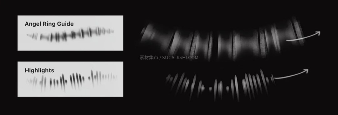Procreate超真实发丝纹理笔刷