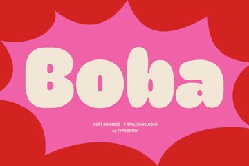 Boba Q弹圆润泡泡风可变字体家族