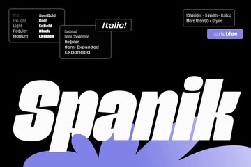 Spanik 现代超级排版工程级可变字体家族