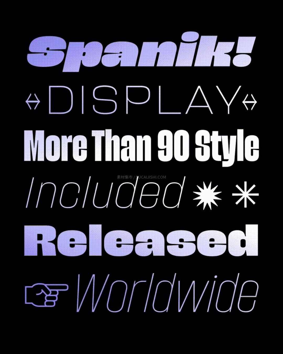 Spanik 现代超级排版工程级可变字体家族