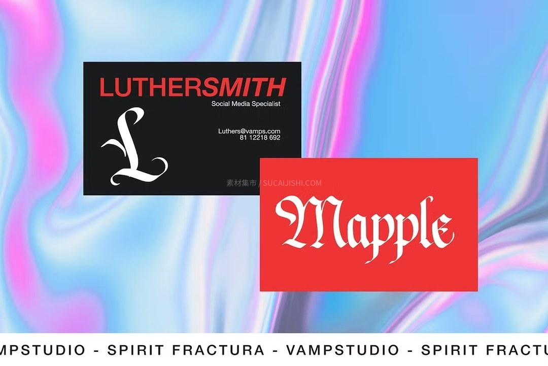 Spirit Fractura 现代优雅哥特黑体艺术英文字体