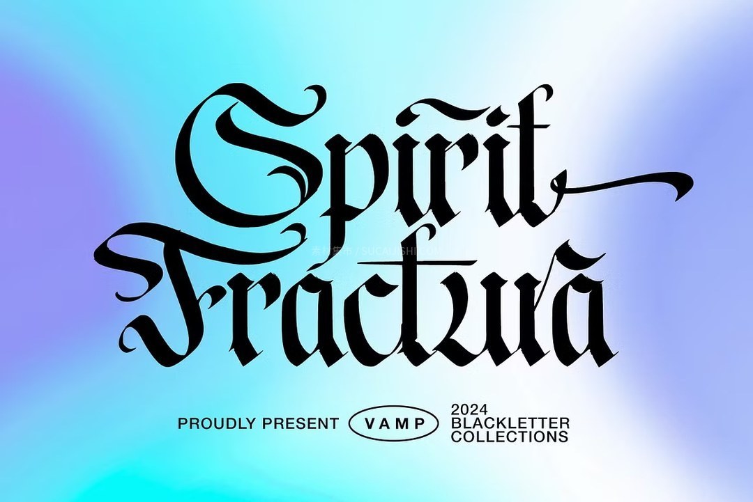 Spirit Fractura 现代优雅哥特黑体艺术英文字体