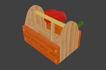木制玩具工具箱