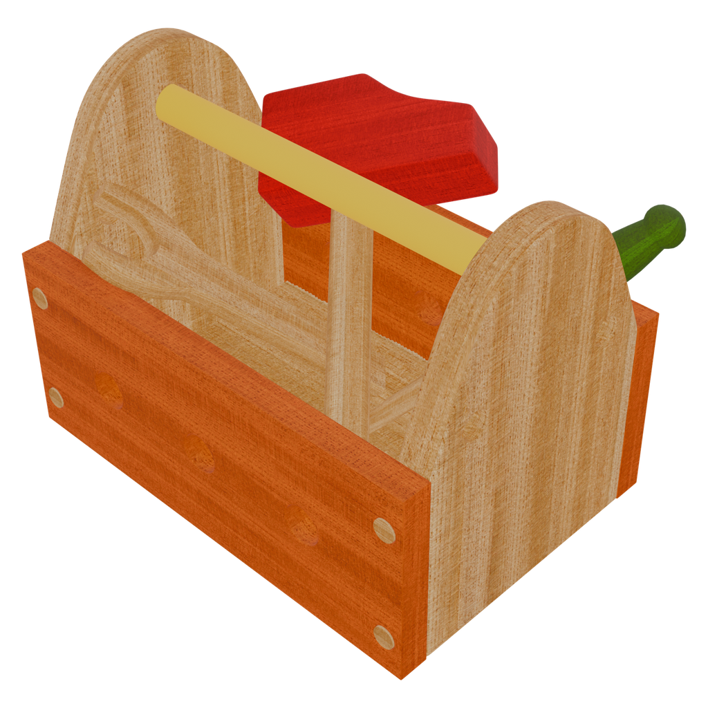 木制玩具工具箱
