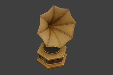 金色号筒留声机