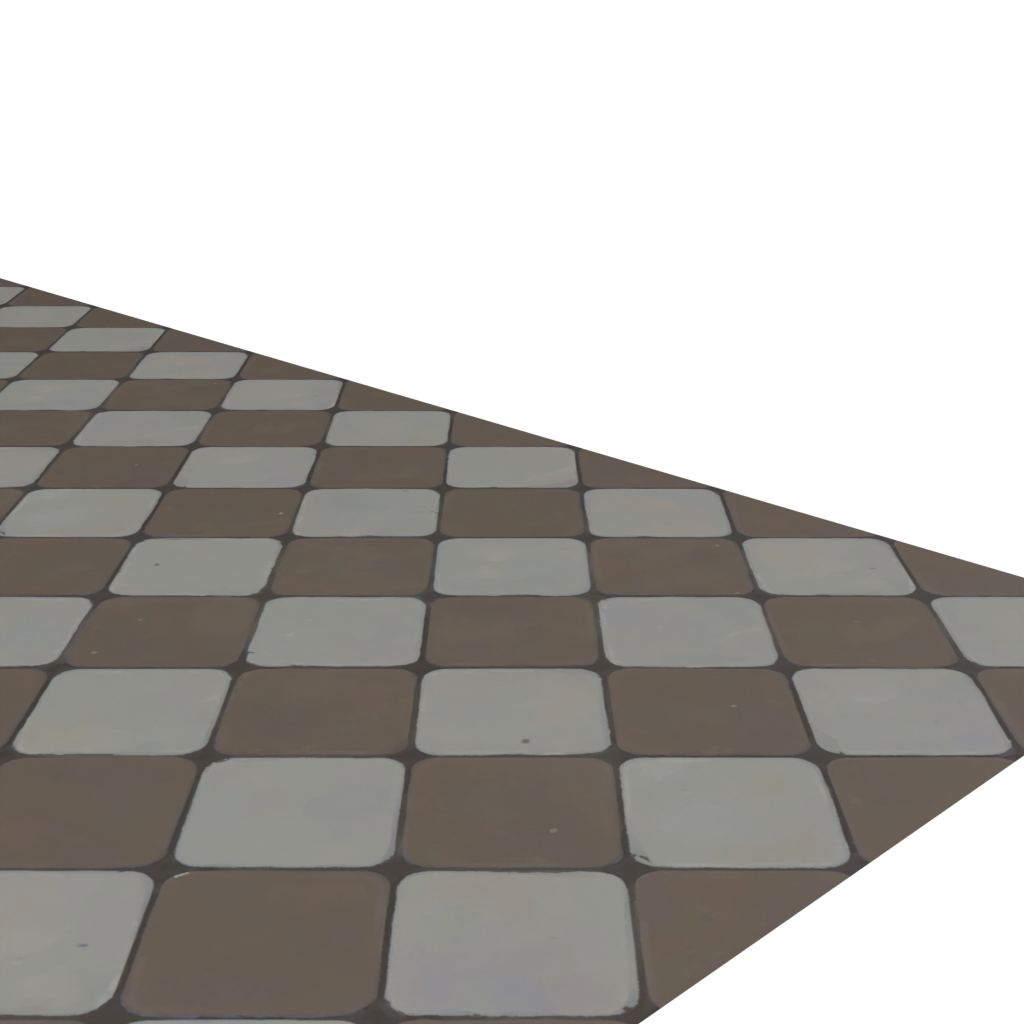 彩色棋盘地砖B型 · 局部特写