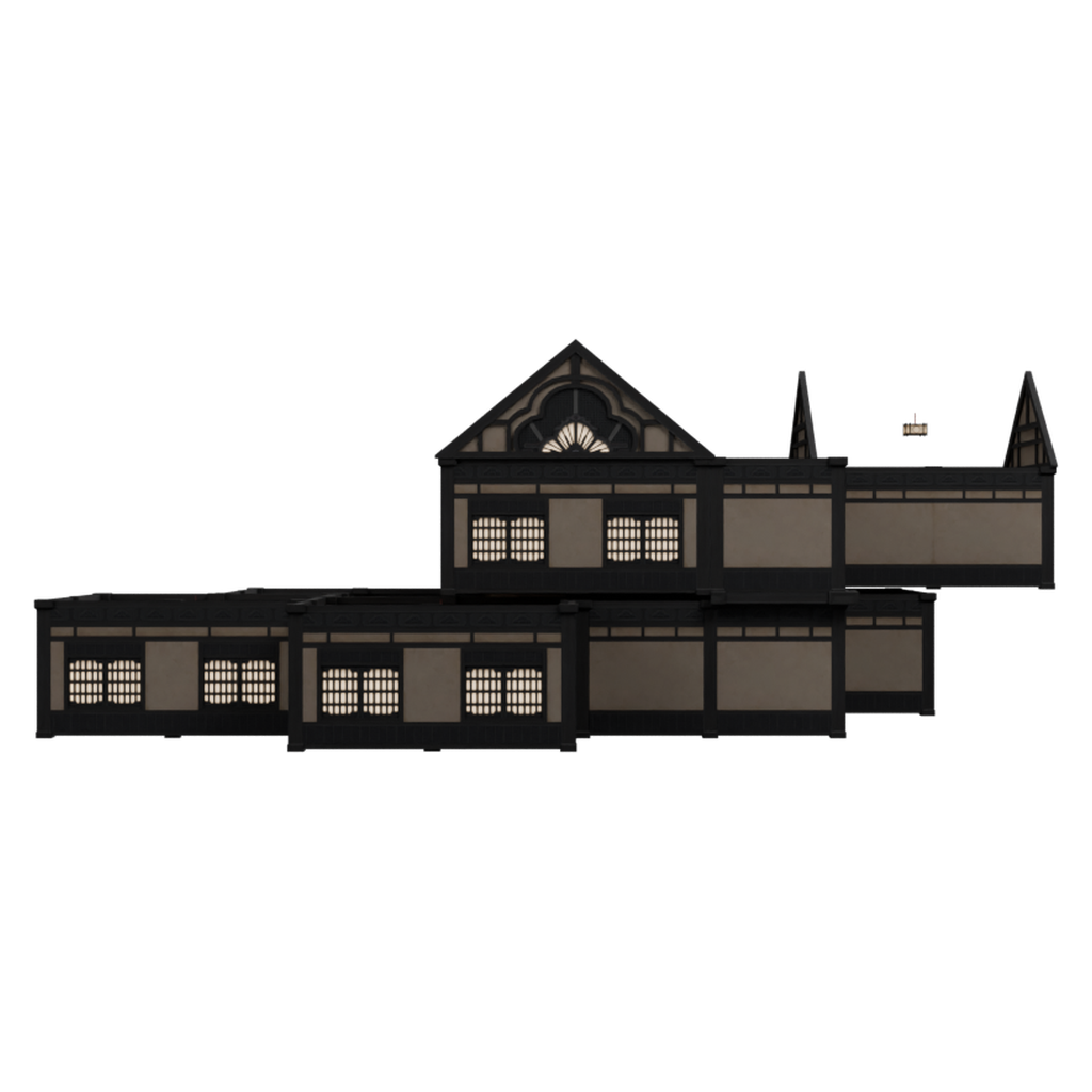 稻妻宅邸室内空间 · 正立面 / 侧面平视