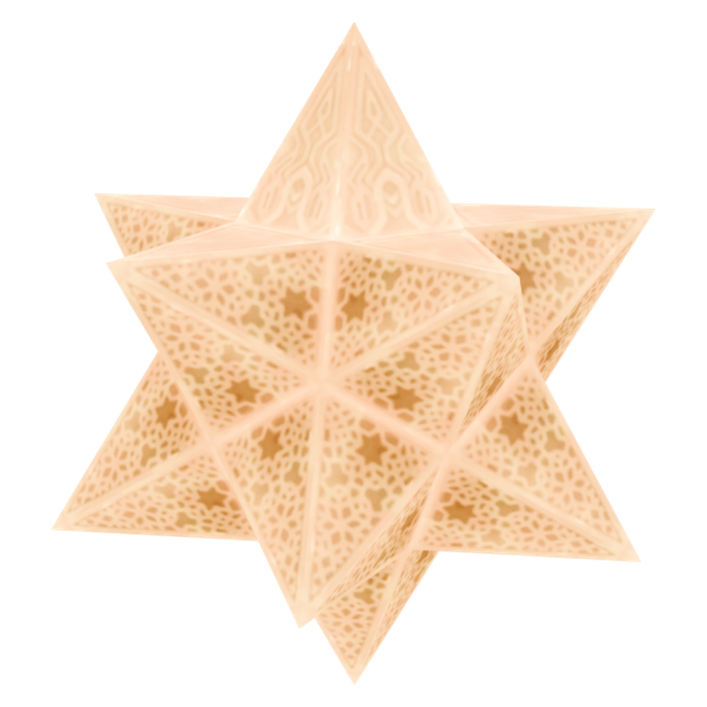 黄色星形装饰 · 微俯仰特征视角