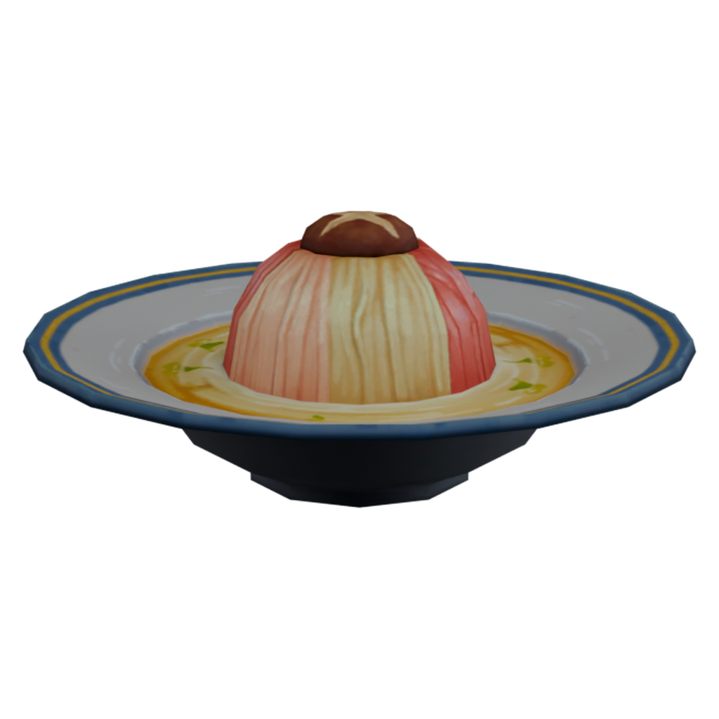 三层清汤菜肴 · 微俯仰特征视角
