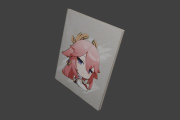 粉发人物画像：快一点