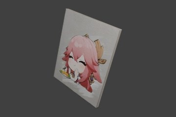 粉发人物画像：美味