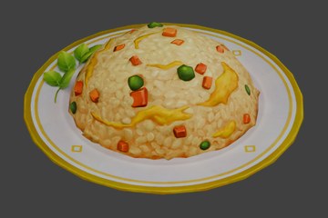 彩蔬炒饭拼盘