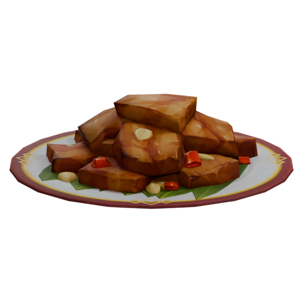 方片菜肴拼盘 · 微俯仰特征视角