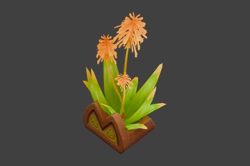 橙花彩盆