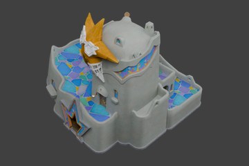 蓝白彩绘建筑