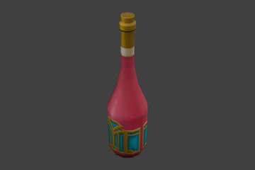 红色长颈酒瓶