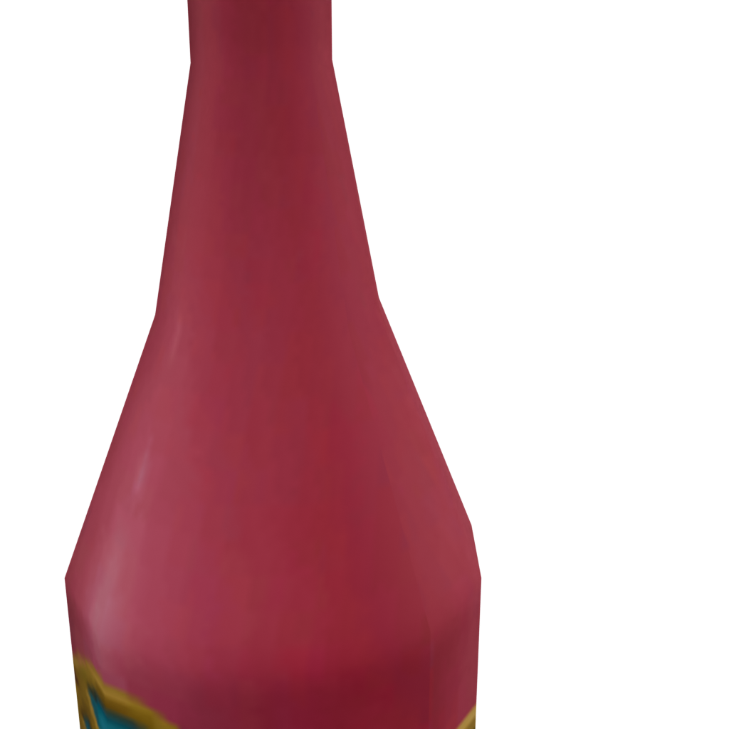 红色长颈酒瓶 · 局部特写