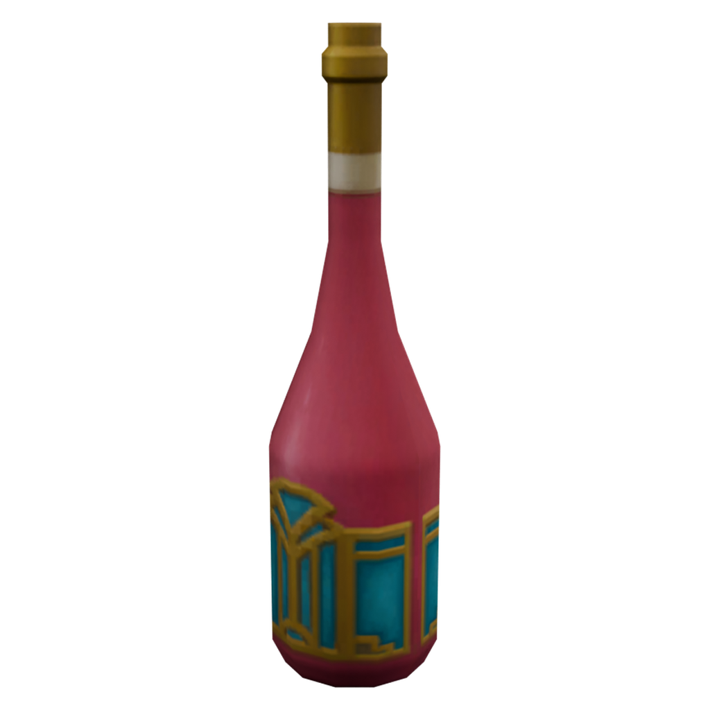 红色长颈酒瓶 · 微俯仰特征视角
