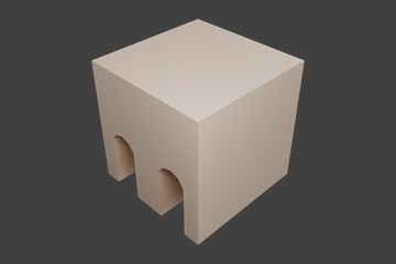 米色双联抽象拱门 1.0型 01