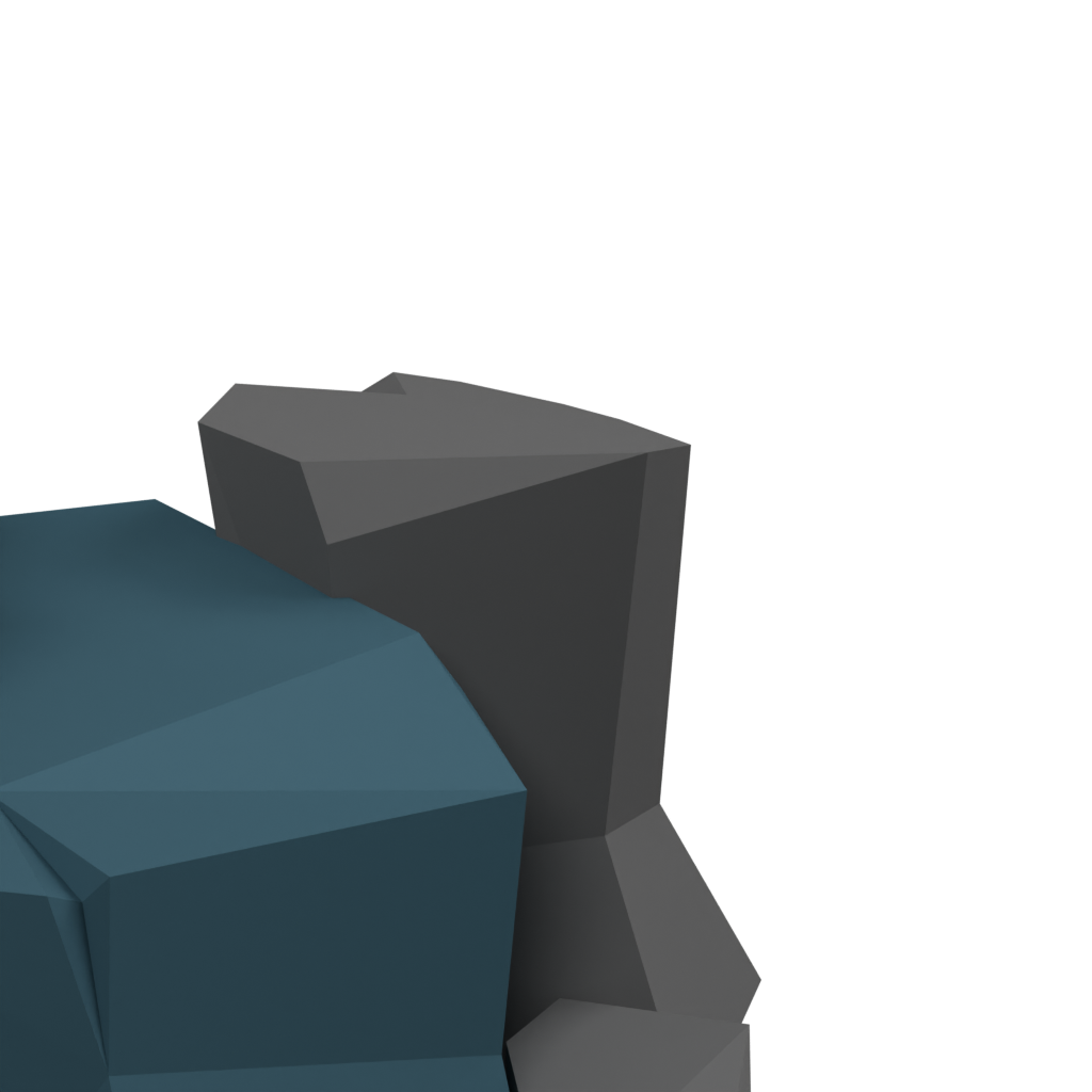 深灰色岩石景观组合 · 局部特写