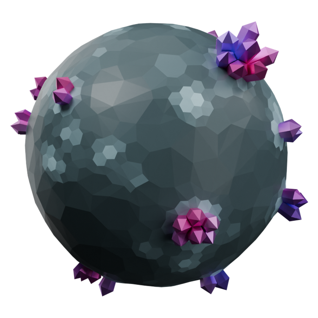 水晶行星01 · 正立面 / 侧面平视