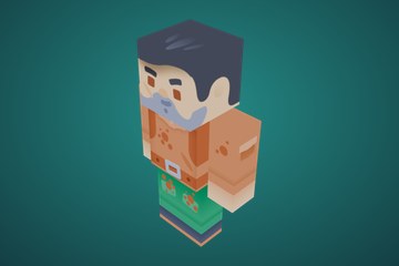 橙衣灰胡子男子