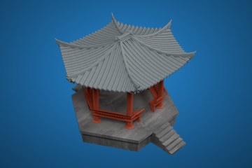 红柱高台凉亭12