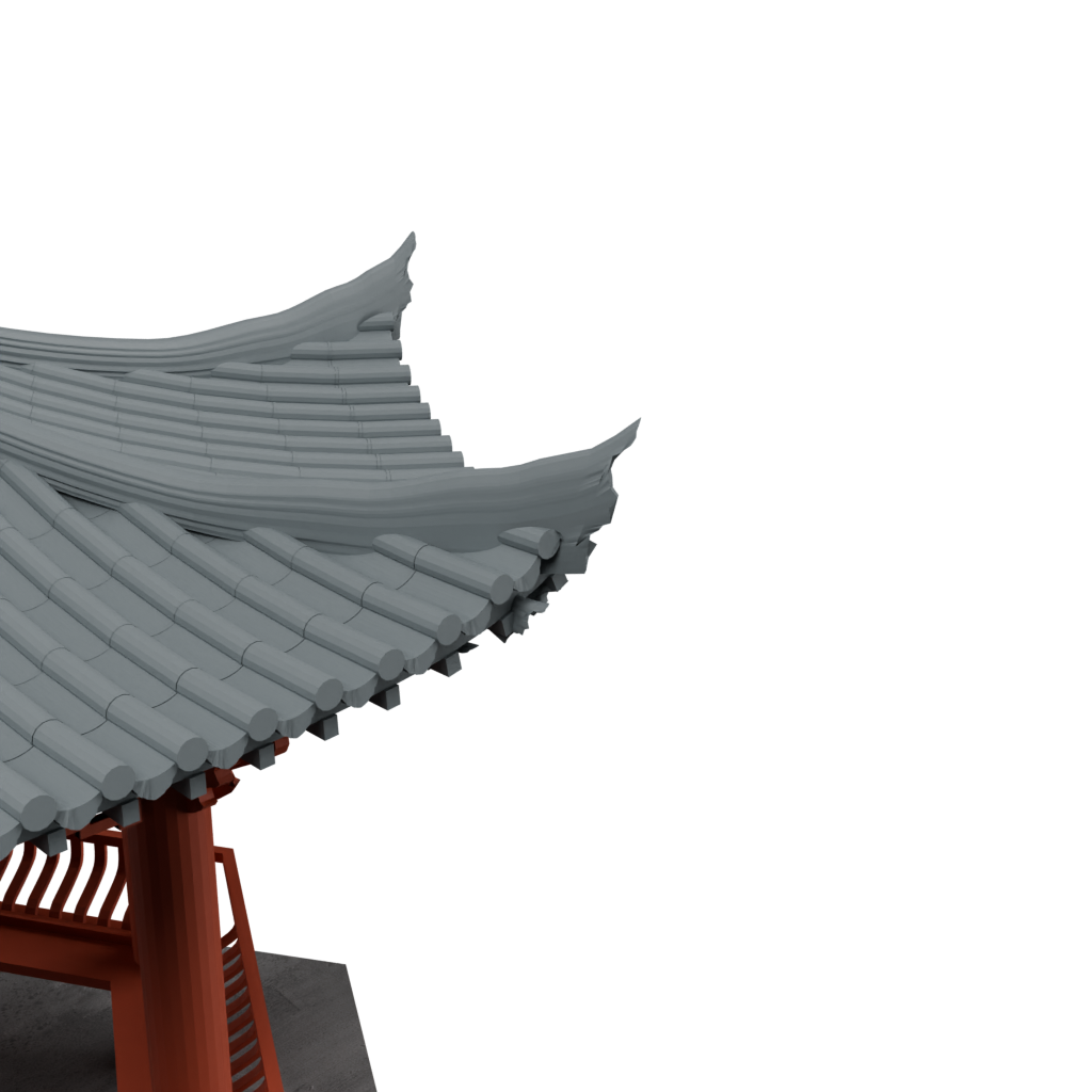 红柱高台凉亭12 · 局部特写