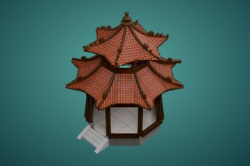 红瓦重檐八角亭19