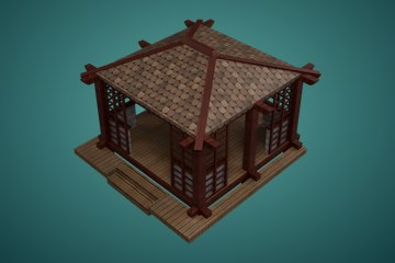 木格栅方亭20