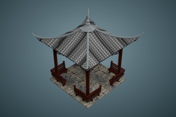 灰瓦攒尖方亭22