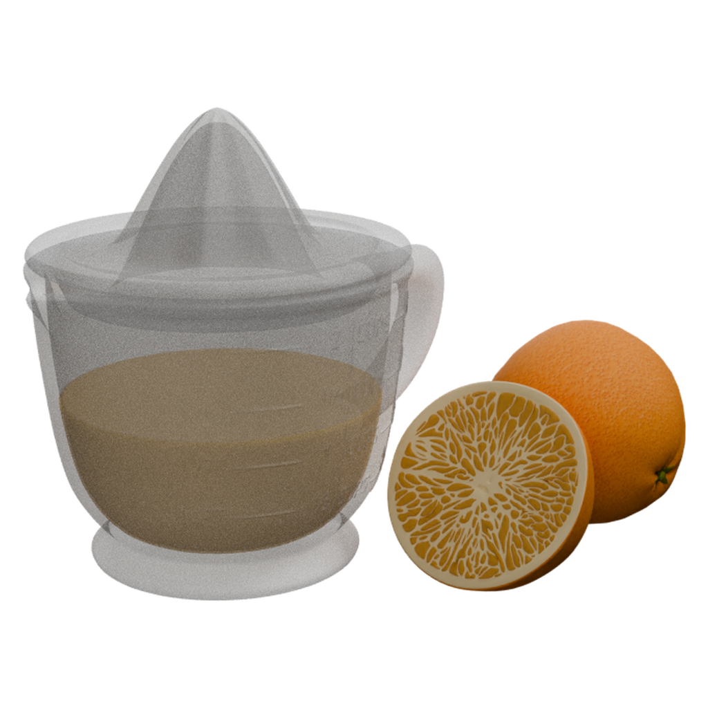 手动柑橘榨汁器 · 微俯仰特征视角