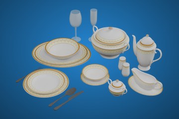 金边餐具套装