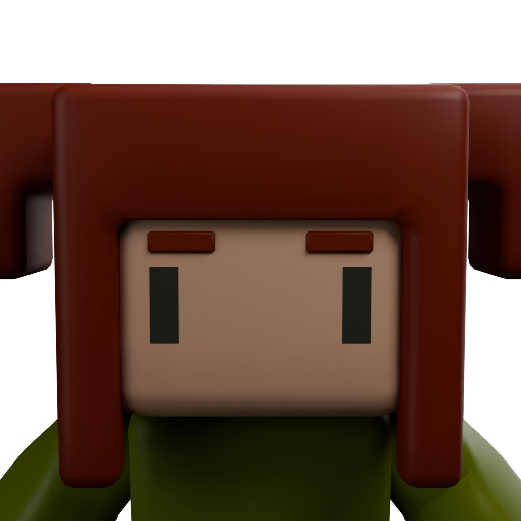 红发双马尾女性角色 · 局部特写