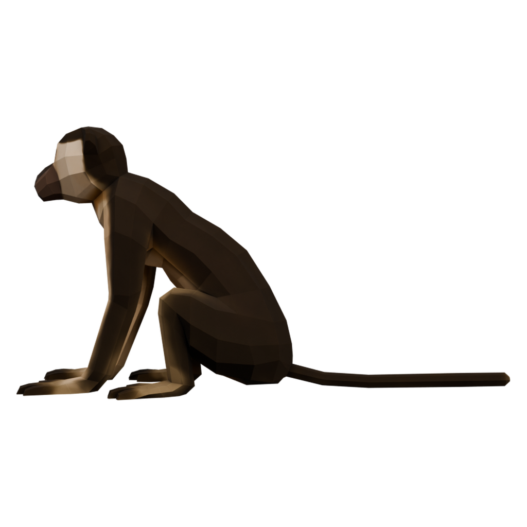 猴子 · 正立面 / 侧面平视