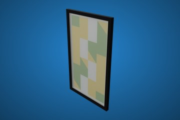黄绿几何装饰画