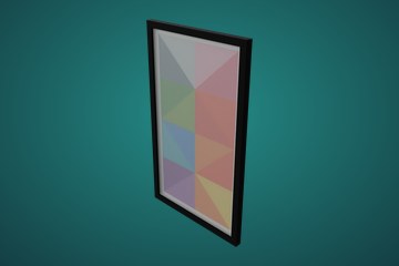 彩色三角几何装饰画
