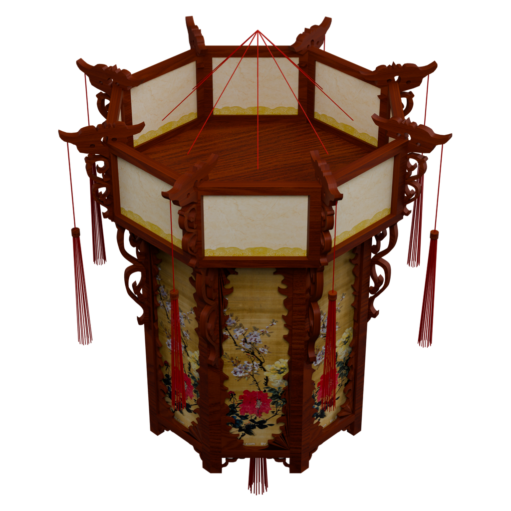 红木八角宫灯