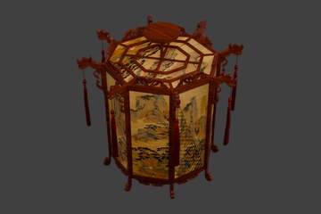 花绘大型宫灯